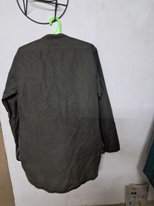 Indies Peter England Mandarin Collar Green Kurta