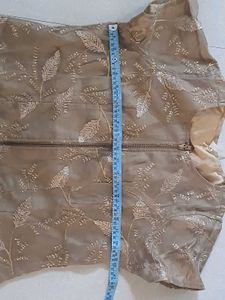Diwali Special Stylish Gold Embroidered Blouse