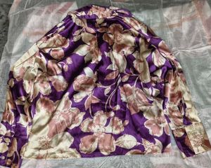 KAZO lavender And Pink Floral Shirt