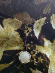 Floral Print Brown Dress