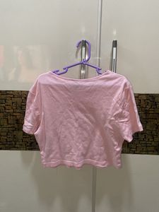 h&amp;m / black pink brand cropped tshirt