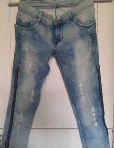 New  Zip Pattern Jeans For Women
