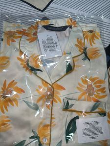 Floral Print Satin Pajama Set