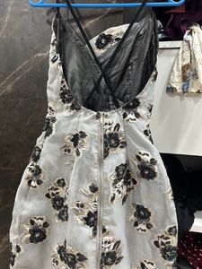 Party Wear Good Condition Grey Dress