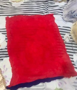 ❤golden red desinger saree💛👀