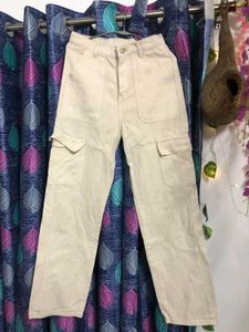 Beige Cargo Pants
