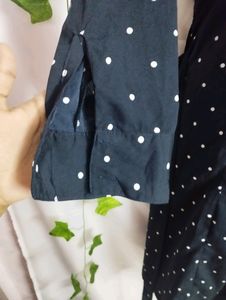 Tokyo Talkies Navy Blue Polka Dot Dress