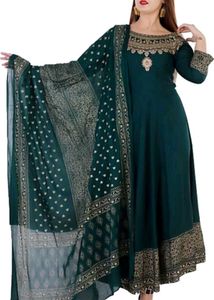 Green & Gold Anarkali Kurta Set