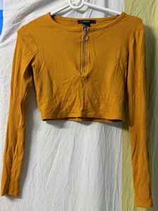 Forever 21 Mustard Crop Top