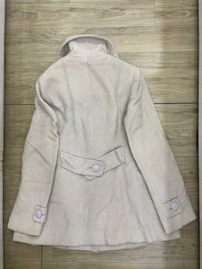 Cream Wool Blend Coat - Bust Upto 36