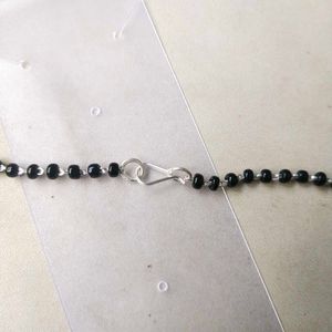 Pure Silver Beautiful Green &amp; Pink CZ Mangalsutra