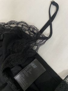 Black Lace Lingerie Set fits S/M(soft Satin )