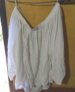 White Off-the-Shoulder Blouse