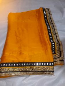 Beautiful Yellow Saree For Haldi