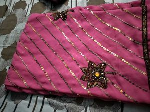 Beautiful Saree In Pink 🩷 Colour