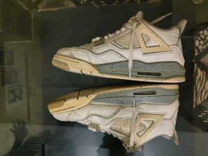 White Oreo Air Jordan 4 Sneaker