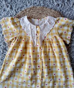 💛❤️Girls Cotton Summer Dress