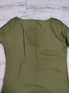 Olive Green Casual Top