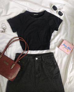 Bonkers Corner Basic Black Baby Tee
