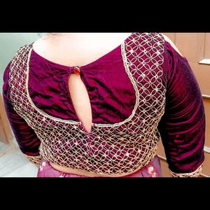 WINE 3PIECE LEHENGA