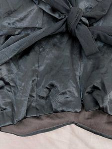 Bluish Grey Satin Bridal Dress