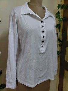 White Long Sleeve Top