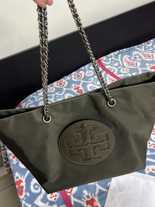 Tory Burch Olive Green Tote Bag
