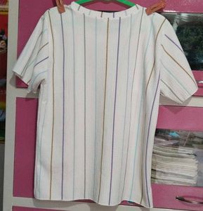 Striped Waffle Knit Tee