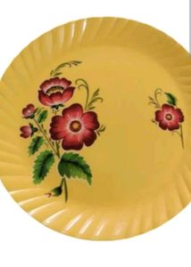 Floral Yellow Plate