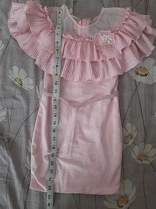 Pink Ruffle Party Dress