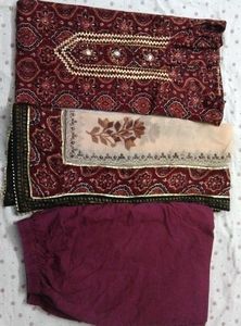 Maroon Pant Suit With Elegant Dupatta