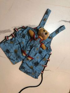 Vintage Teddy Bear Pocket Overalls