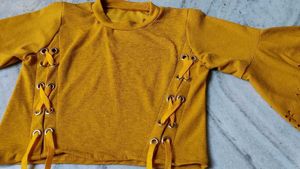Mustard Bell Sleeve Top