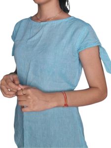 Classic Blue Cotton Top for Women