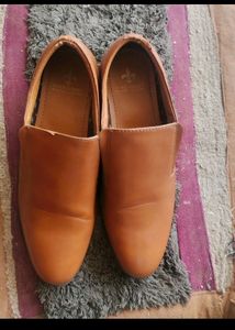 Men&#39;s Brown Leather Slip-On Dress Shoes