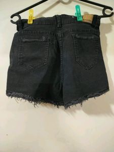 Ripped Black Shorts