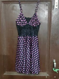 Polka Dot Mini Night Dress