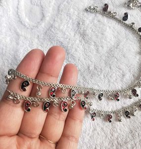 Silver Plated Anklets Real Pearl Earrings