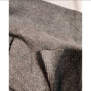 Grey Woolen A-line Skirt with Ruffles in front