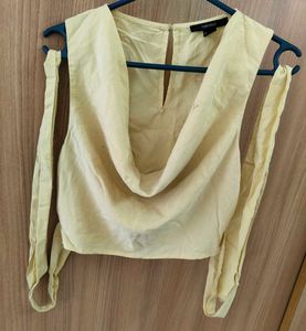 💛Forever 21 Cowl Neck Tie-Back Crop Top💛