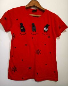 Red Graphic T-Shirt Size 28 to 32 inches