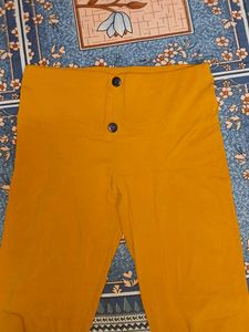 Mustard High-Waisted Pants