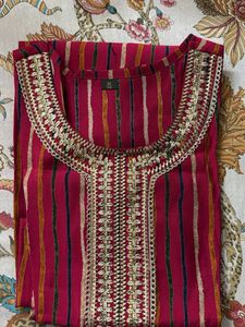 Beautiful Rose Sequin Kurti