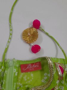 Branded Too Beautiful Parrot Green ,Upto 6 Years