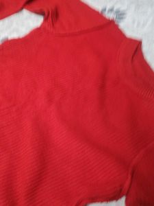 Red Knit Pullover