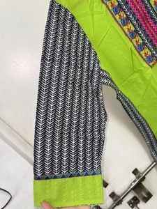 Green Embroidered Kurta
