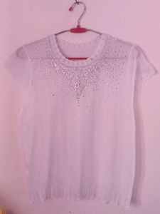 Korean White Party Top