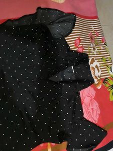 Black Polka Dot Top