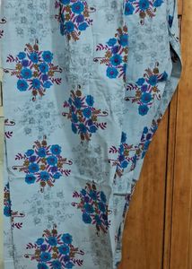 Blue Printed Salwar Suit - XL size