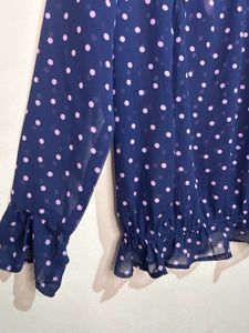 Stylish Polka Dot Blouse